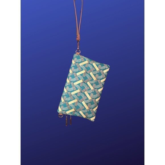 UNBRANDED Metallic Formal/Evening Bag, Turquoise/Aqua/Gold, Medium Size, NWOT - Picture 4 of 12